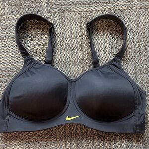 Nike Black and Yellow Sports Bra